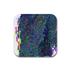 Glitch Art Rubber Coaster (Square) 