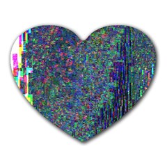 Glitch Art Heart Mousepads