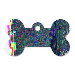 Glitch Art Dog Tag Bone (One Side)