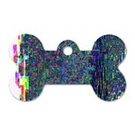 Glitch Art Dog Tag Bone (One Side) Front