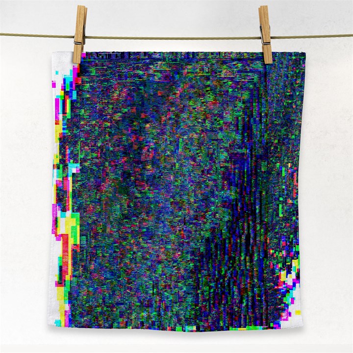 Glitch Art Face Towel