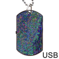 Glitch Art Dog Tag USB Flash (One Side)