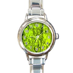 Concept Art Spider Digital Art Green Round Italian Charm Watch by Simbadda