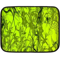 Concept Art Spider Digital Art Green Double Sided Fleece Blanket (mini)  by Simbadda