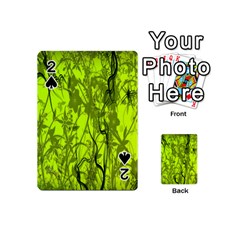 Concept Art Spider Digital Art Green Playing Cards 54 (mini)  by Simbadda