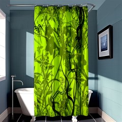 Concept Art Spider Digital Art Green Shower Curtain 36  X 72  (stall)  by Simbadda