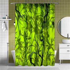 Concept Art Spider Digital Art Green Shower Curtain 48  X 72  (small) 