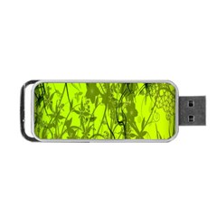 Concept Art Spider Digital Art Green Portable Usb Flash (two Sides) by Simbadda