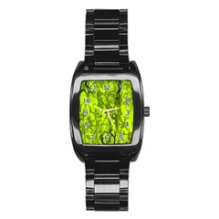 Concept Art Spider Digital Art Green Stainless Steel Barrel Watch by Simbadda