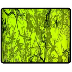 Concept Art Spider Digital Art Green Double Sided Fleece Blanket (medium)  by Simbadda