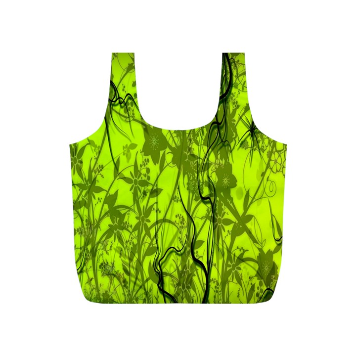 Concept Art Spider Digital Art Green Full Print Recycle Bags (S) 