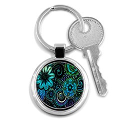 Sun Set Floral Key Chains (round)  by Simbadda