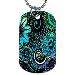 Sun Set Floral Dog Tag (two Sides) by Simbadda