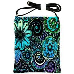 Sun Set Floral Shoulder Sling Bags by Simbadda