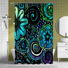 Sun Set Floral Shower Curtain 48  X 72  (small) 