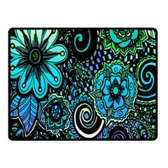 Sun Set Floral Double Sided Fleece Blanket (small)  by Simbadda