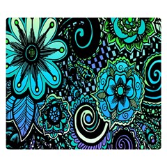 Sun Set Floral Double Sided Flano Blanket (small) 