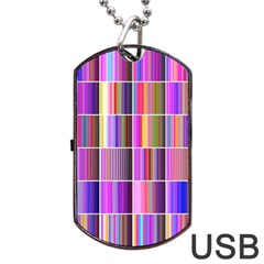 Plasma Gradient Gradation Dog Tag Usb Flash (two Sides)