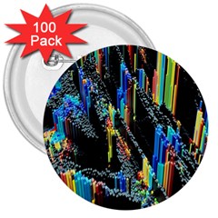 Abstract 3d Blender Colorful 3  Buttons (100 Pack)  by Simbadda