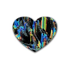 Abstract 3d Blender Colorful Rubber Coaster (heart)  by Simbadda