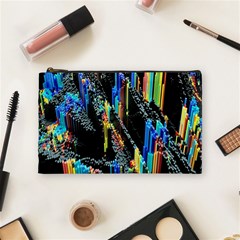 Abstract 3d Blender Colorful Cosmetic Bag (medium) 