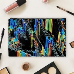 Abstract 3d Blender Colorful Cosmetic Bag (large)  by Simbadda