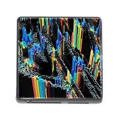 Abstract 3d Blender Colorful Memory Card Reader (square) by Simbadda