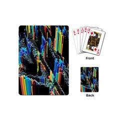 Abstract 3d Blender Colorful Playing Cards (mini)  by Simbadda