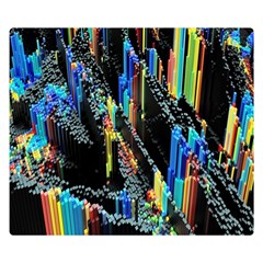 Abstract 3d Blender Colorful Double Sided Flano Blanket (small) 