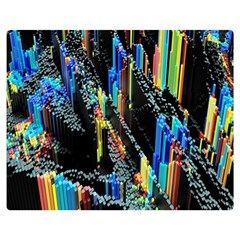 Abstract 3d Blender Colorful Double Sided Flano Blanket (medium) 