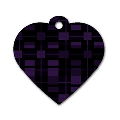 Pattern Dog Tag Heart (one Side) by Valentinaart