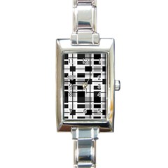 Pattern Rectangle Italian Charm Watch