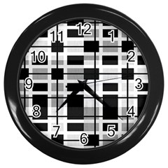 Pattern Wall Clocks (Black)