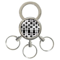 Pattern 3-Ring Key Chains