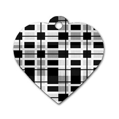 Pattern Dog Tag Heart (One Side)