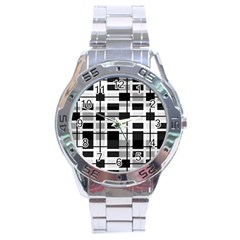 Pattern Stainless Steel Analogue Watch