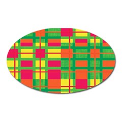 Pattern Oval Magnet by Valentinaart