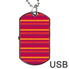 Lines Dog Tag Usb Flash (one Side)