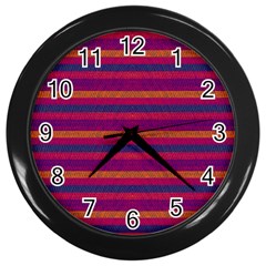 Lines Wall Clocks (Black)