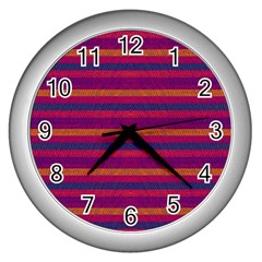 Lines Wall Clocks (Silver) 