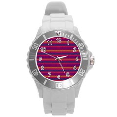 Lines Round Plastic Sport Watch (L)