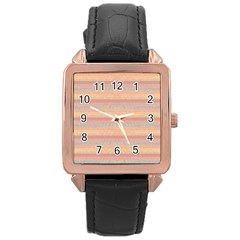 Lines Rose Gold Leather Watch  by Valentinaart