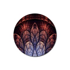 Abstract Fractal Rubber Round Coaster (4 Pack)  by Simbadda