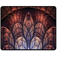 Abstract Fractal Double Sided Fleece Blanket (medium) 