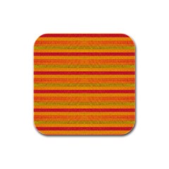 Lines Rubber Square Coaster (4 Pack)  by Valentinaart