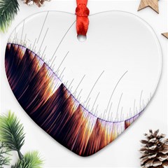 Abstract Lines Heart Ornament (two Sides)