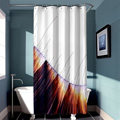 Abstract Lines Shower Curtain 36  X 72  (stall)  by Simbadda