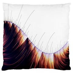 Abstract Lines Large Flano Cushion Case (two Sides) by Simbadda