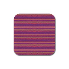 Lines Rubber Square Coaster (4 Pack)  by Valentinaart