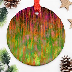 Abstract Trippy Bright Melting Ornament (round) by Simbadda